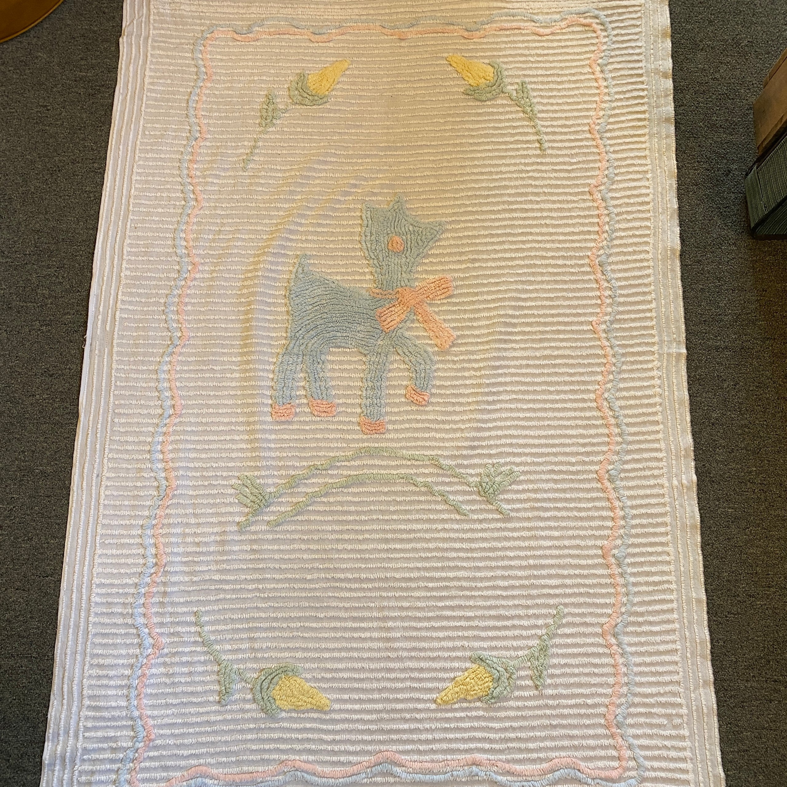 Vintage chenille shop baby blanket